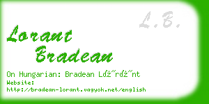 lorant bradean business card